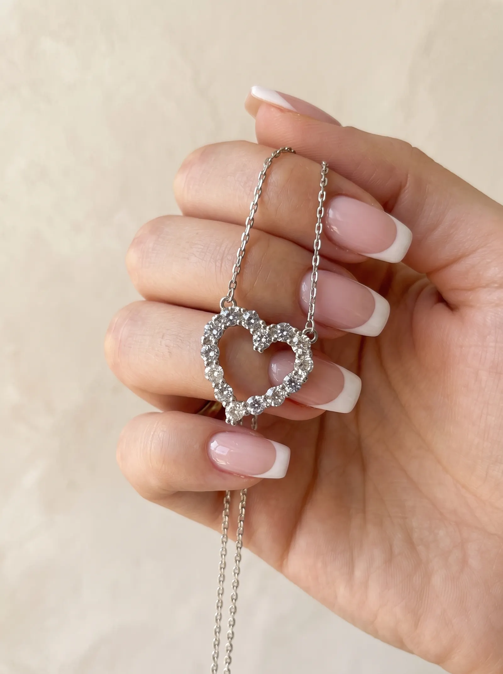 Кольє "Crystal Heart", срібло 925 проби
